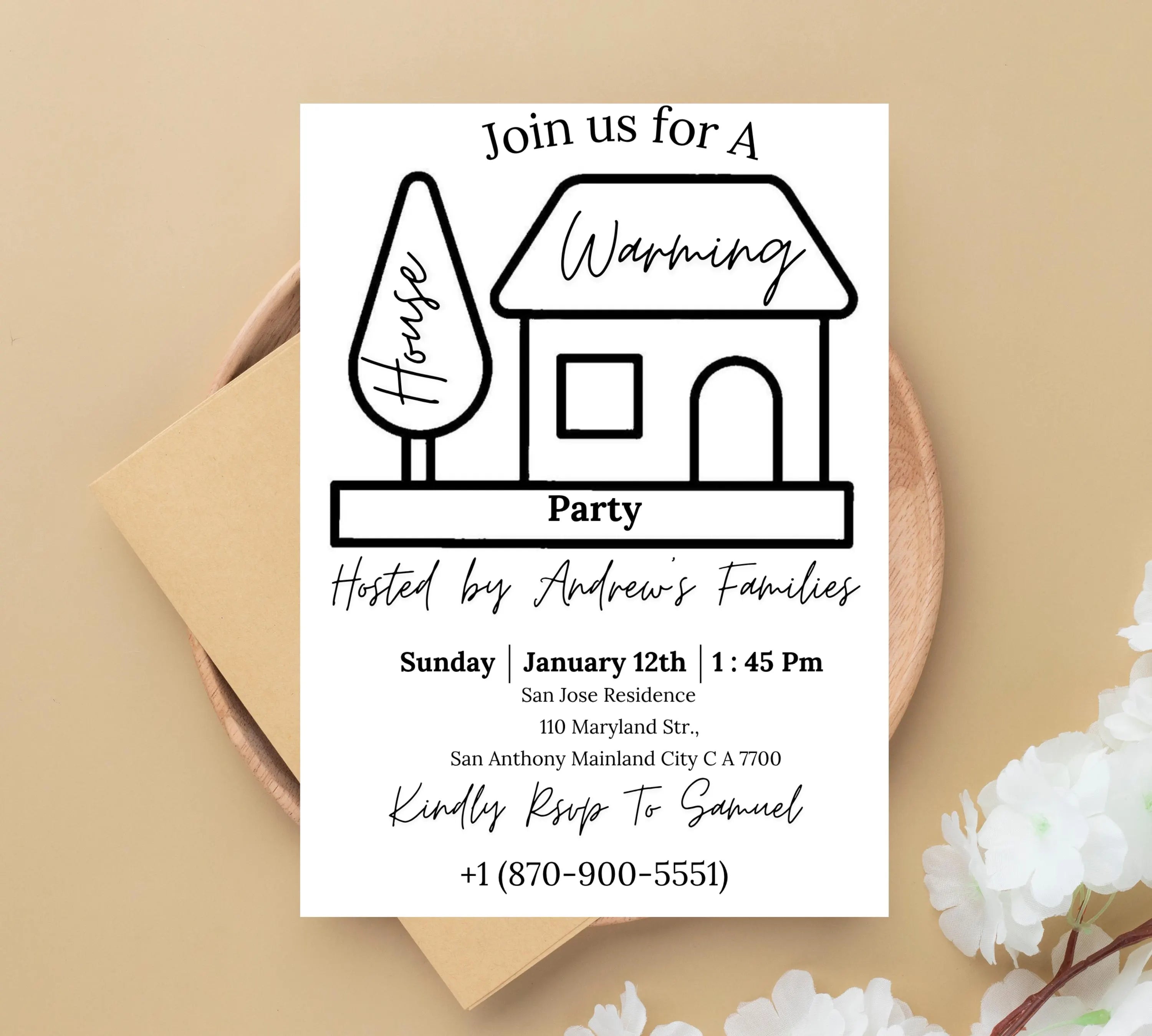 House Warming Invitation, House Warming Party, Modern, Housewarming Party, Editable Invitation, New Home Parties, Home Sweet Home Printable