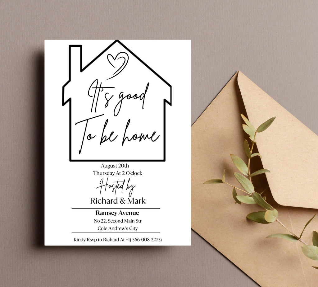 House Warming Invitation, House Warming Party, Modern, Housewarming Party, Printable or Text Invite, Digital, House Party Evite, House Evite