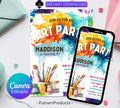 Art Painting Birthday Party Invitation, Art Party Invitation, Art Kids Birthday Party Invitation, Art Themed Invitation, Instant Download