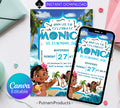 Editable Moana Birthday Invitation, Printable Digital Hawaiian Moana Birthday Invitation, Kids Theme Party Template Invite, Instant Download