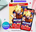 Dragon Ball Birthday Invitation Template, Editable Digital Kids Birthday Party Template, Boys Birthday Party Invite, Instant Download
