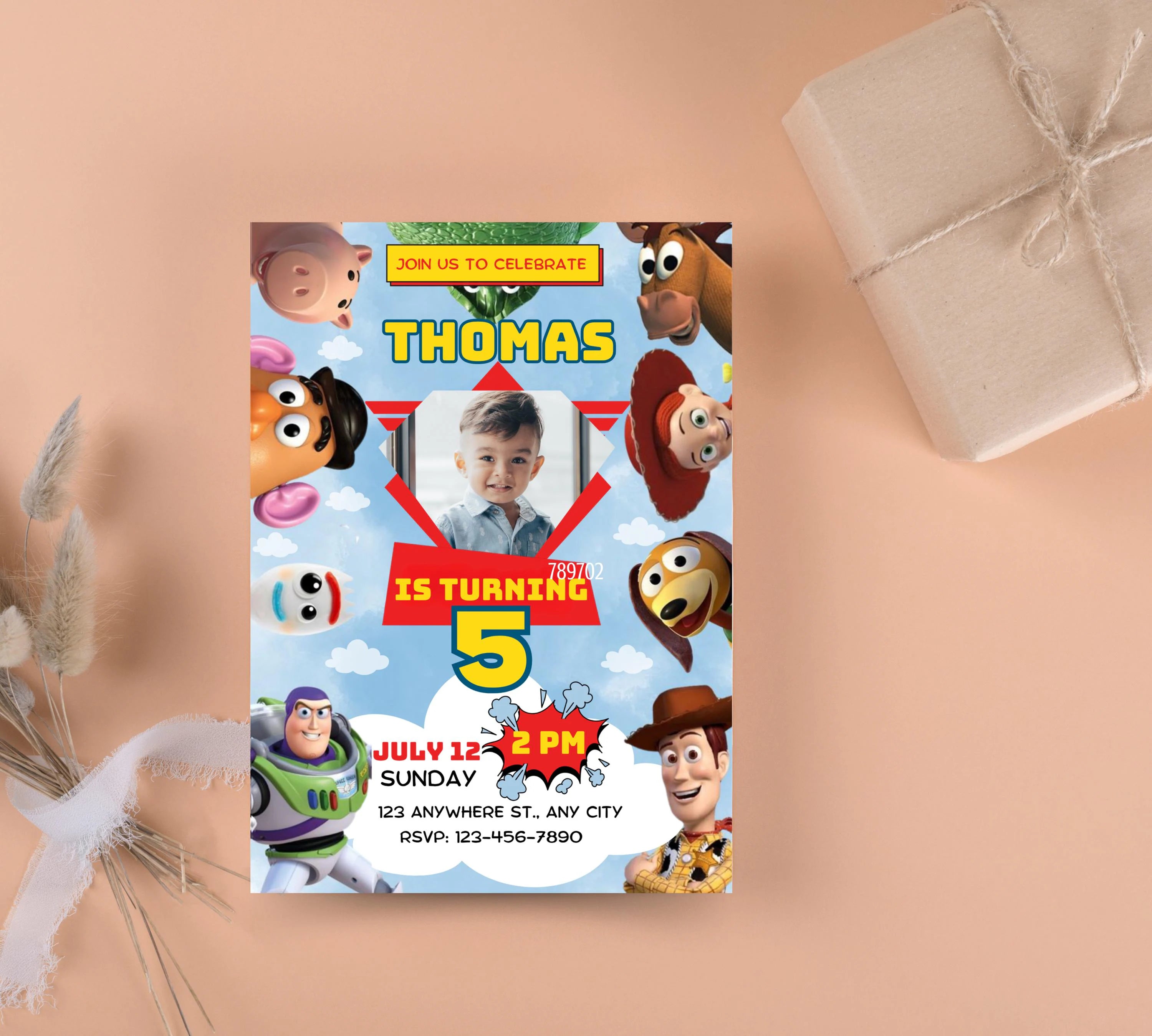 Editable Toy Story Birthday Invitation, Kids image Birthday Invitation, Toy Story Birthday Party Birthday Invitation, Instant Download