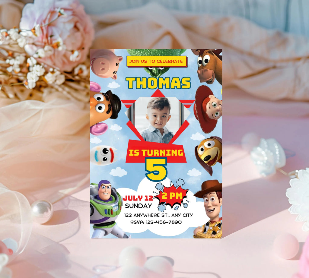 Editable Toy Story Birthday Invitation, Kids image Birthday Invitation, Toy Story Birthday Party Birthday Invitation, Instant Download
