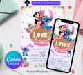 Stitch Birthday Party Invitation Template, Editable Kids Bday Party, Digital Kids Party Invite, Stitch Party Invite, Instant Download
