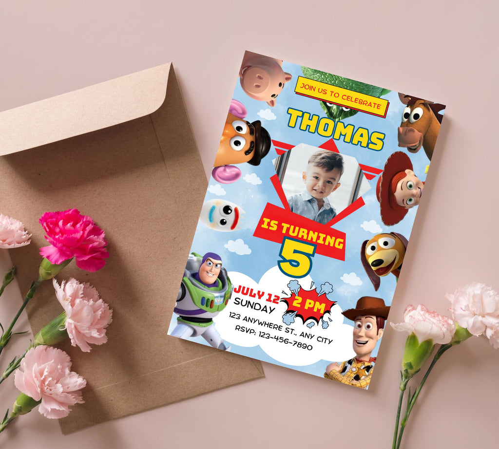 Editable Toy Story Birthday Invitation, Kids image Birthday Invitation, Toy Story Birthday Party Birthday Invitation, Instant Download