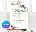 Modern Floral Wedding welcome sign, Wedding Welcome Sign, Flower Wedding Sign Template, Wedding Sign Flower Wedding, Instant Download
