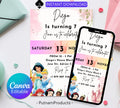 EDITABLE Rapunzel Birthday Invitation, Princess Birthday Invitation, Kids Digital Invitation, Girls Birthday Invitation, Instant Download