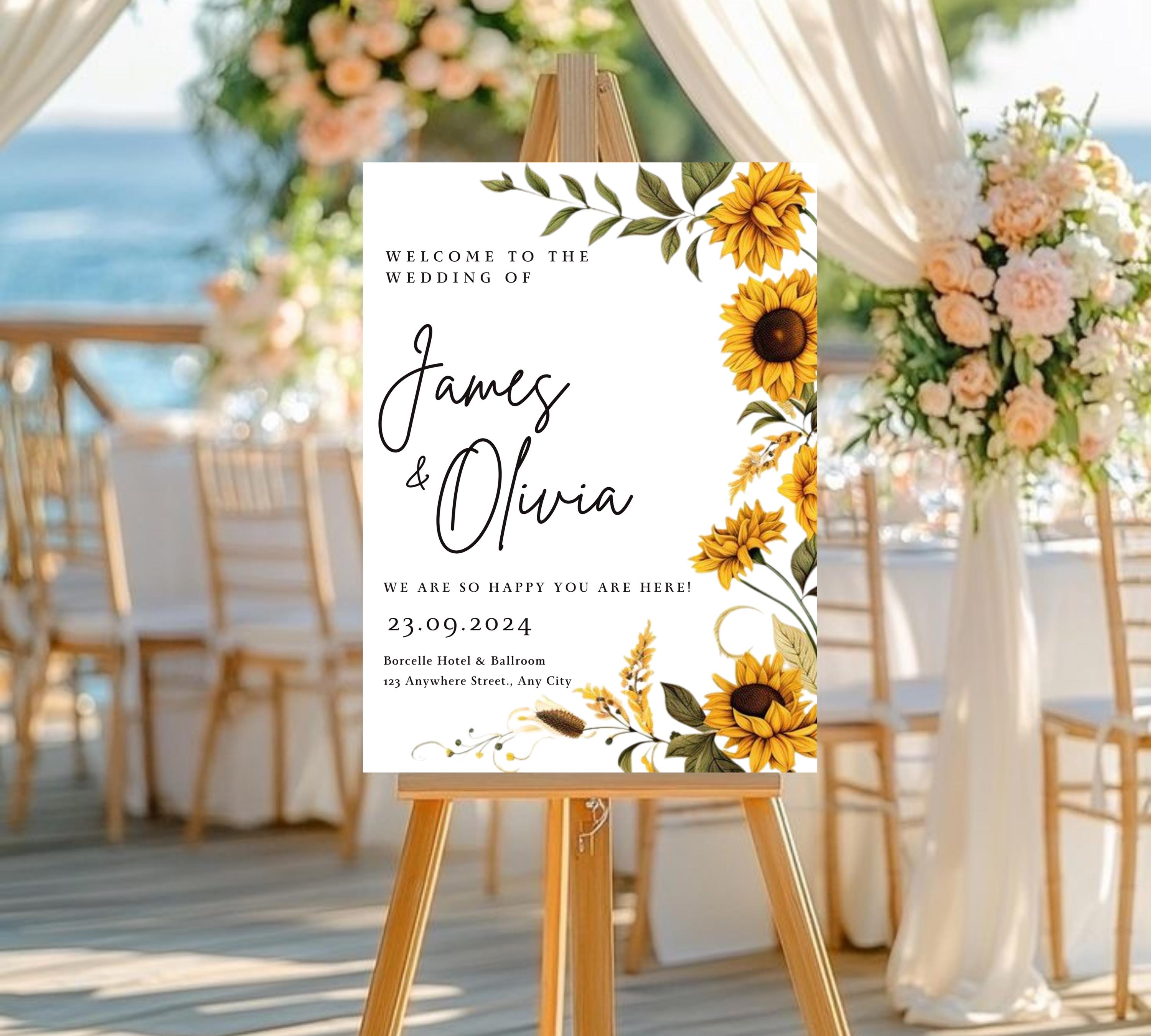 Sunflower Wedding Invitation bundle, Fall Wedding Invitation set, Autumn Wedding Invitation Template suite, Sage Yellow Floral Invite