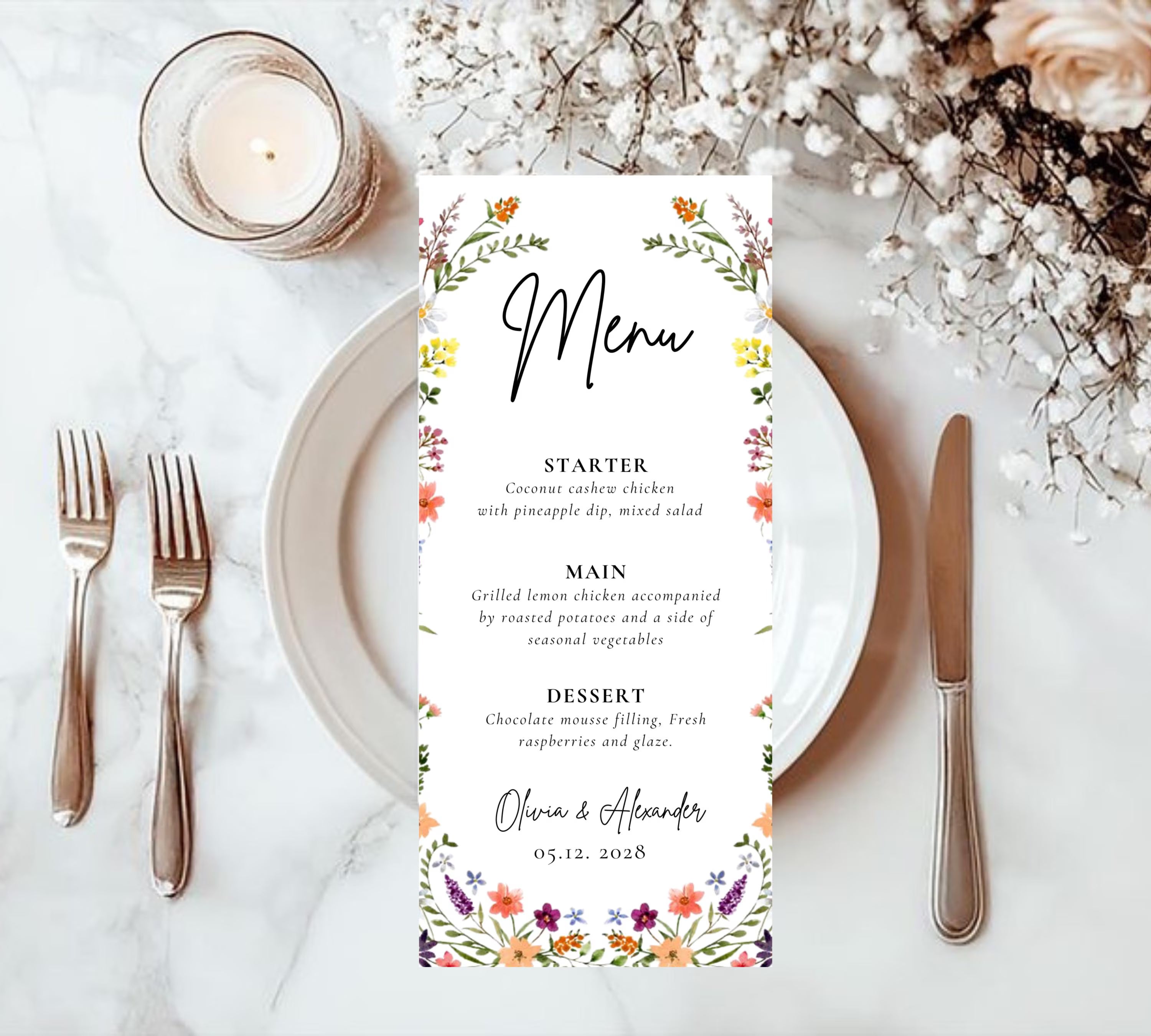 Spring Bloom  Wedding Invitation bundle, Pastel floral wedding invitation bundle, Vintage Wildflower wedding Love in bloom decor